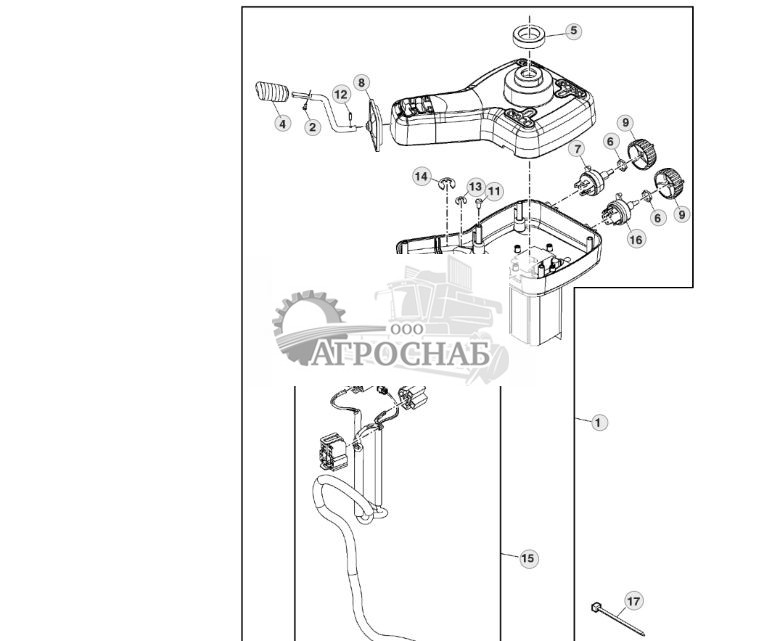 Рулевая колонка и крепления, IVT™ с левым реверсом - ST287963 421.jpg